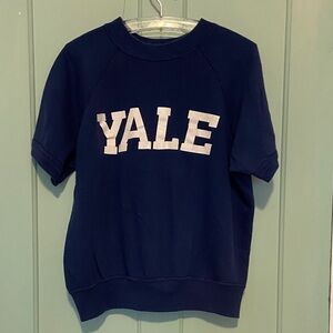 Vintage Basset-Walker Navy Blue YALE Short sleeve